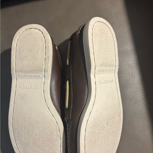 Sperry Dark Brown Leather Boat Shoes - Picture 2 of 5